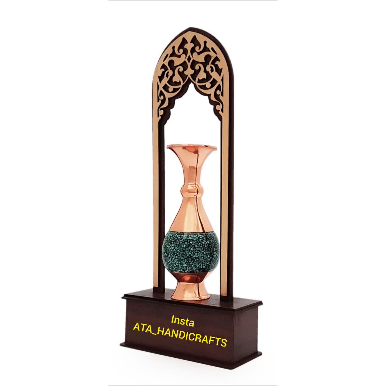 تندیس گلدان فیروزه طرح محراب کد0071