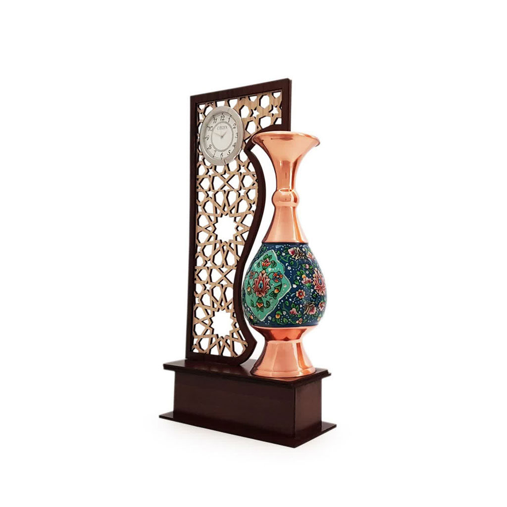 تندیس گلدان 16 پرداز با ساعت